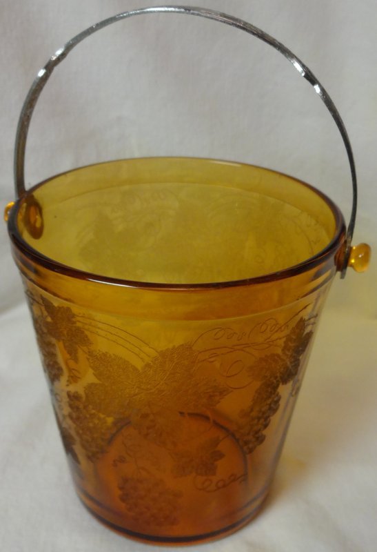 E757 Amber Ice Bucket 6&quot; Cambridge Glass Company