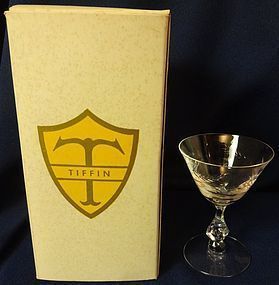 Santa Anita Crystal Cocktail 4.25" in Box Tiffin Glass Company