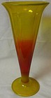 Vase 10" Orange Co-Operative Flint Glass Company