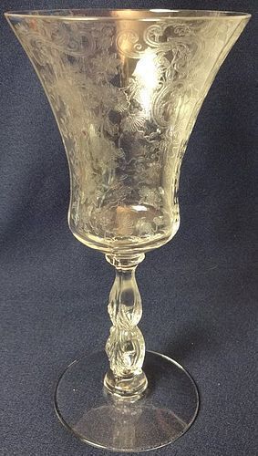 Chantilly Crystal Water Goblet 8" 10 oz Cambridge Glass Company