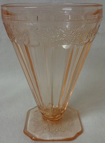 Adam Pink Water Tumbler 4.5" Jeannette Glass Company