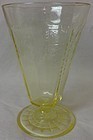 Princess Yellow Water Tumbler Footed 5.25" 10 oz Hocking Glass Company
