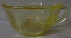 Princess Yellow Cup Hocking Glass Company