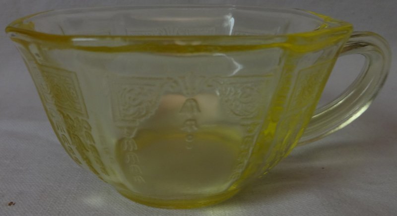 Princess Yellow Cup Hocking Glass Company