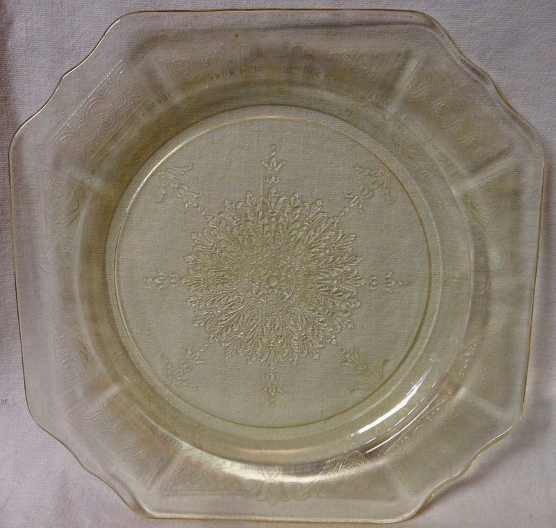 Princess Yellow Salad Plate 8&quot; Hocking Glass Company