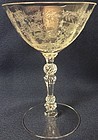 Chintz Crystal Champagne 5.5" 6 oz Fostoria Glass Company