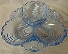 Caprice Moonlight Blue Relish 3 Part 8" #122 Cambridge Glass Company