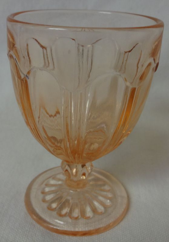Colonial Pink Tumbler Footed 3.25&quot; 3 oz Hocking Glass Company