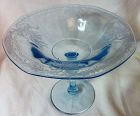 June Azure Comport 6.75" Tall 7.25" Across Fostoria Glass Company