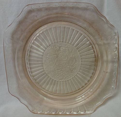 Mayfair Pink Dinner Plate 9.5" Hocking Glass Company