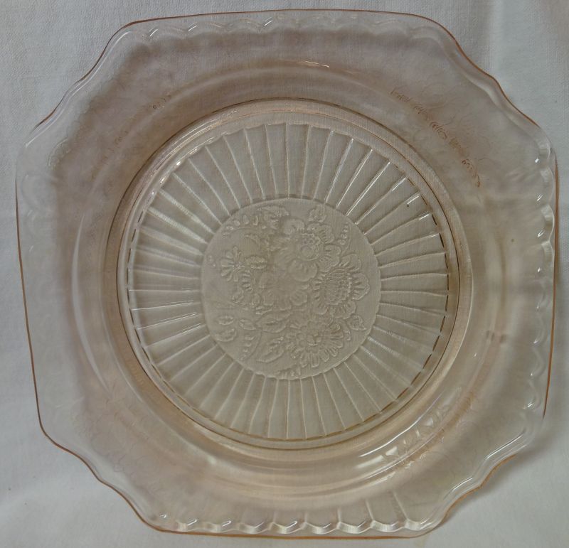 Mayfair Pink Dinner Plate 9.5&quot; Hocking Glass Company