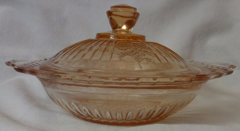 Mayfair Pink Butter 7&quot; Hocking Glass Company