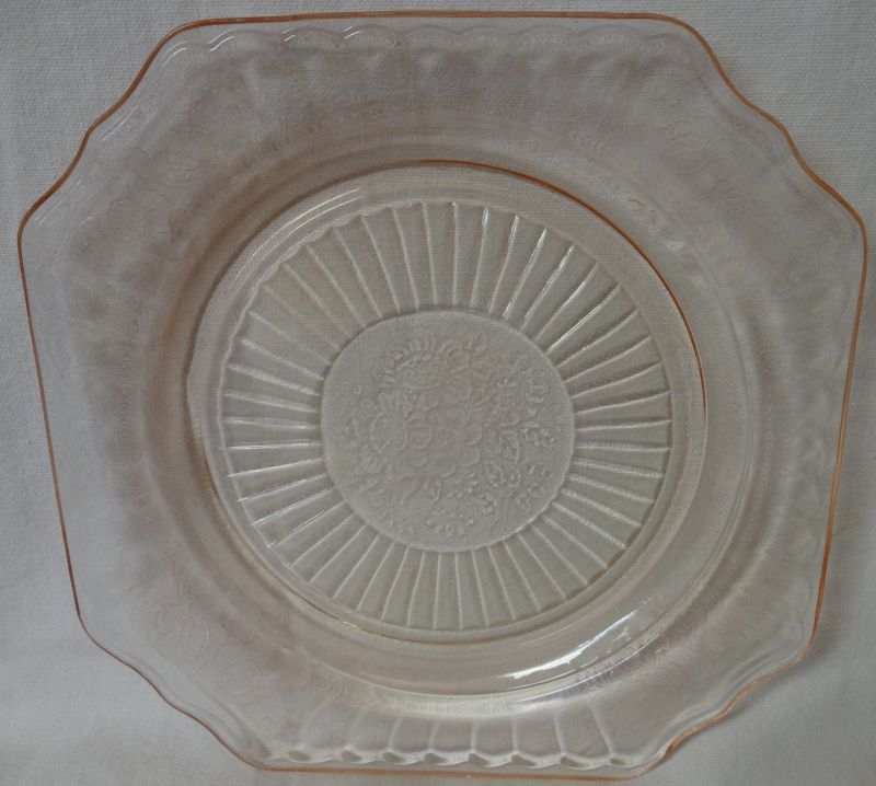 Mayfair Pink Luncheon Plate 8.5&quot; Hocking Glass Company