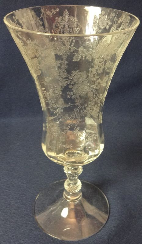 Rose Point Crystal 3500 Low Footed Ice Tea 7.75&quot; 12 oz Cambridge Glass