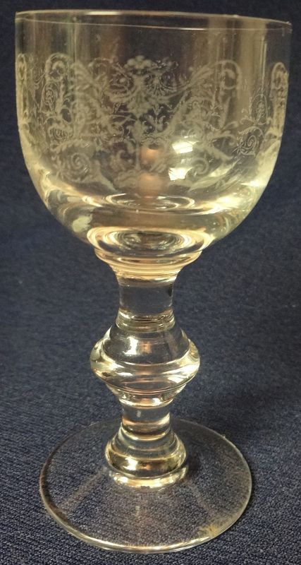 Crystal Etched Cordial 3 5/16&quot;