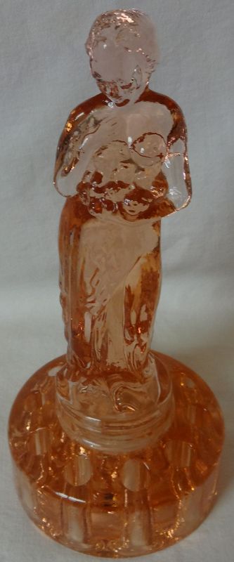 Rose Lady Pink 8.25&quot; Flower Frog Cambridge Glass Company