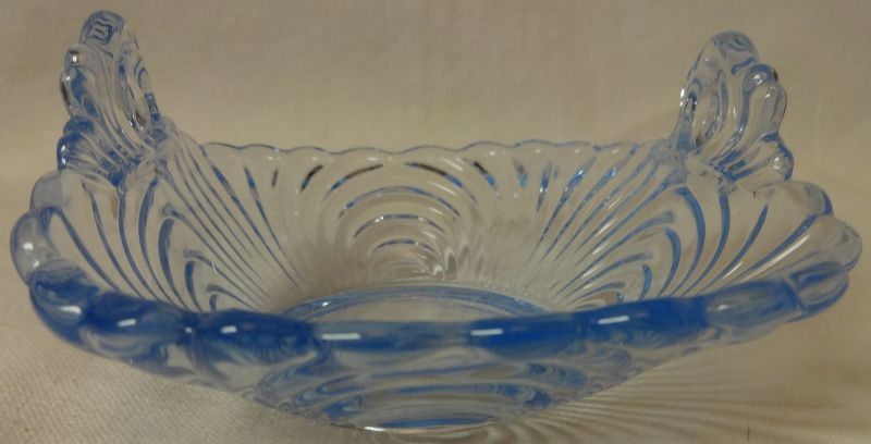 Caprice Moonlight Blue Basket 4&quot; 2 Handled #146 Cambridge Glass