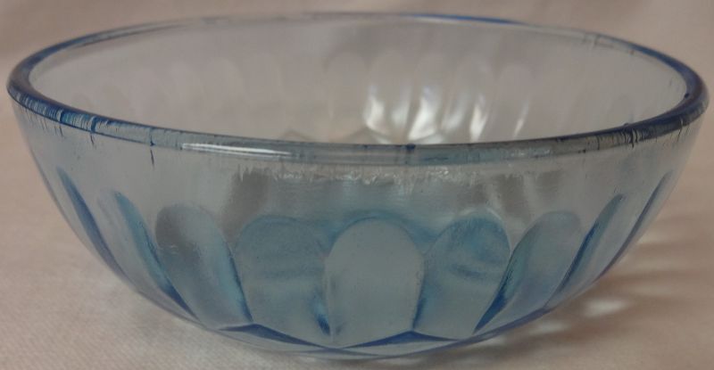 Aunt Polly Blue Berry Bowl 4.75&quot; U S Glass Company