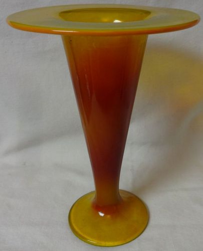 Sunset Vase Flanged 8.5" Co Operative Flint Glass Company