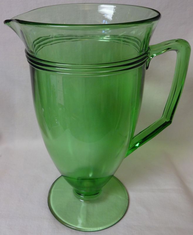 Priscilla Green Tumbler Handled Footed 6 1/8&quot; Fostoria Glass Company