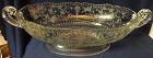 Rose Point Crystal Oval Bowl Handled Footed 12" 3500/21 Cambridge