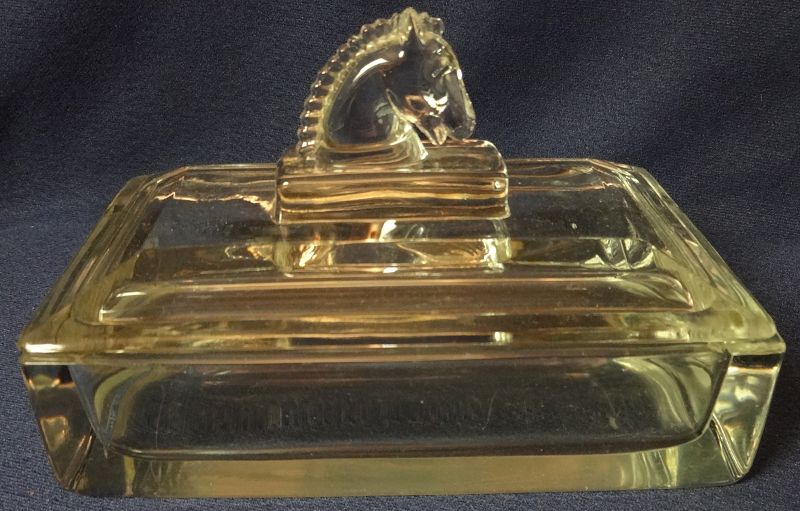 Horsehead Crystal Cigarette Box 6.25&quot; Long 4&quot; Tall Heisey Glass