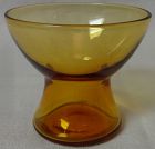 Mushroom Cordial 1.75" Amber Cambridge Glass Company