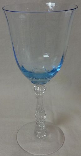 Blank 6016 Wilma Azure Goblet 10 oz 7 5/8" Fostoria Glass Company