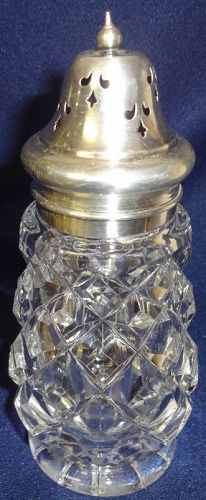 Crystal Sugar Shaker Footed 6"