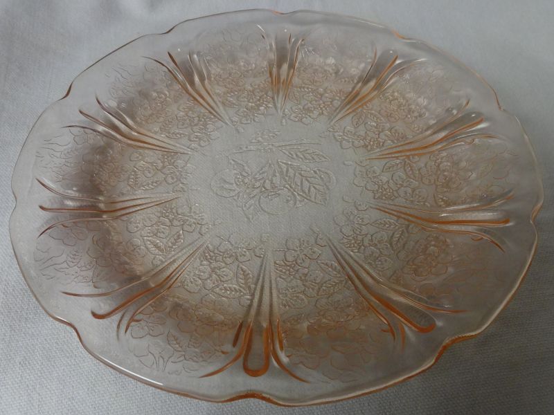 Cherry Blossom Pink Salad Plate 7&quot; Jeannette Glass Company