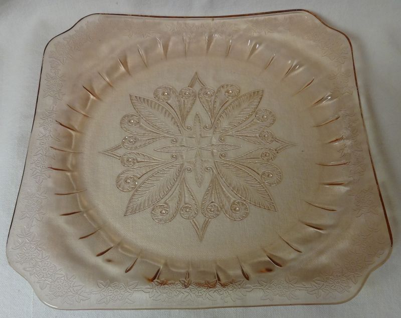 Adam Pink Dinner Plate 9&quot; Jeannette Glass Company
