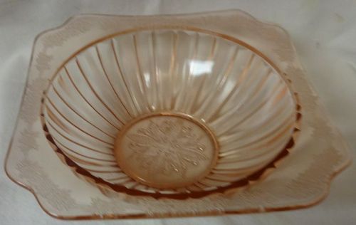Adam Pink Bowl 7.75" Jeannette Glass Company