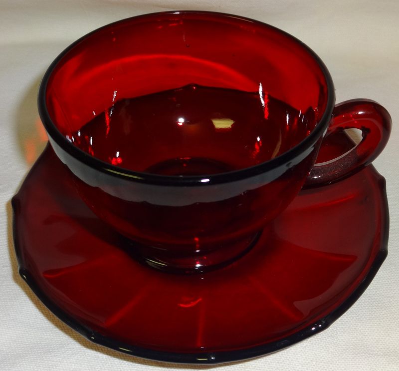 Cup &amp; Saucer Ruby