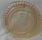 Holiday Pink Cake Plate 3 Legged 10.5" Jeannette Glass Company