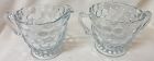 Bubble Sapphire Blue Creamer & Sugar Fire King Anchor Hocking Glass