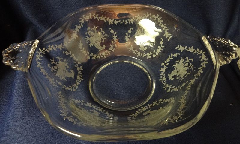 Mayflower Crystal Bowl 2 Handled 8.5&quot; Fostoria Glass Company