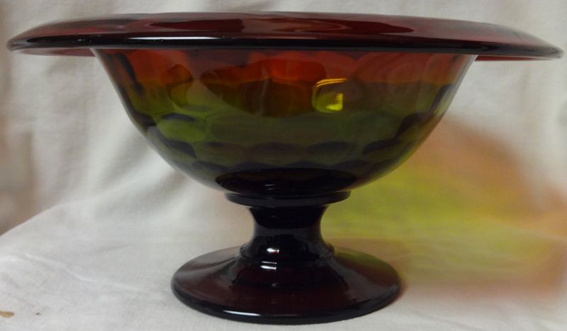 Rubina Bowl Footed 9.5&quot; Span 4.75&quot; Tall Cambridge Glass Company
