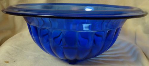 Mixing Bowl 9.75" Cobalt Hazel Atlas Glass Company