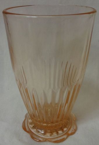 Old Colony Pink Tumbler 5" 10 oz Footed Hocking Glass Company