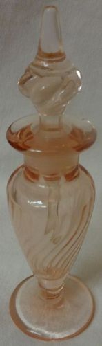 Milady Pink Perfume 6.25" Tiffin Glass Company