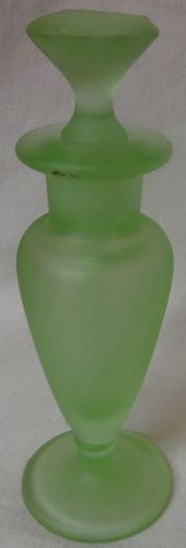 Perfume #1926 5.5" Green Frosted New Martinsville