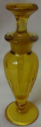 Perfume 5.75" Amber Paden City Glass Company