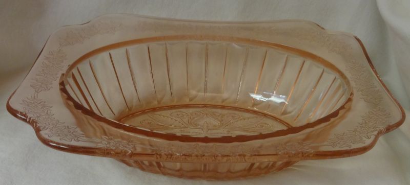 Adam Pink Oval Bowl 10&quot; Jeannette Glass Company