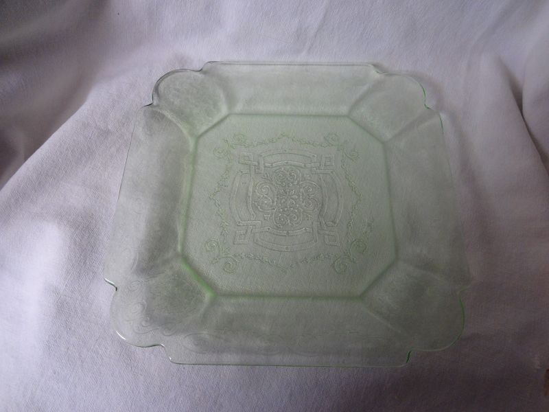Lorain Green Salad Plate 7.75&quot; Indiana Glass Company