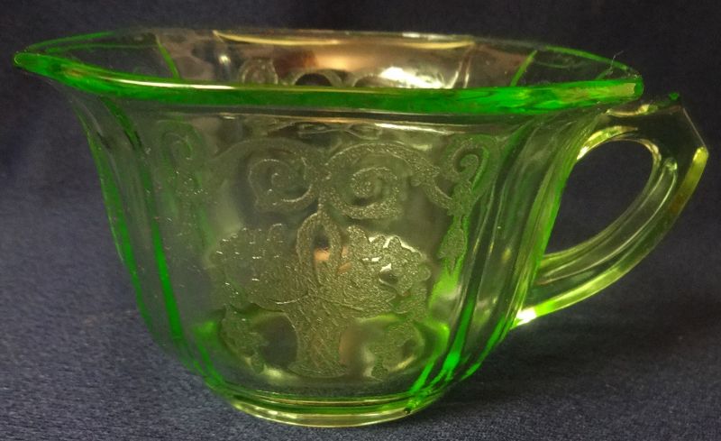 Lorain Green Cup Indiana Glass Company