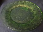 Floral Green Salad Plate 8" Jeannette Glass Company