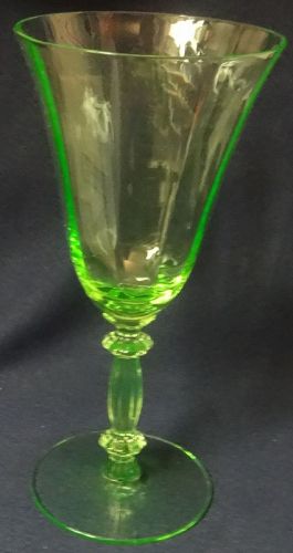 Green Goblet 15024 7.25" Tiffin Glass Company