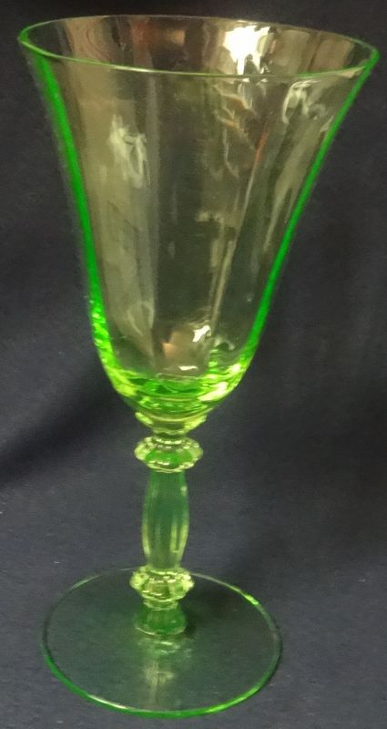 Green Goblet 15024 7.25&quot; Tiffin Glass Company