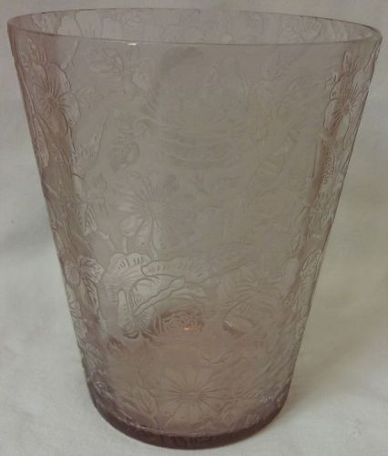 Oakleaf Rose Vase 6" Optic Fostoria Glass Company