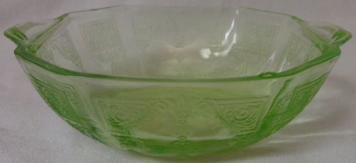Princess Green Berry Bowl 4.5" Hocking Glass Company